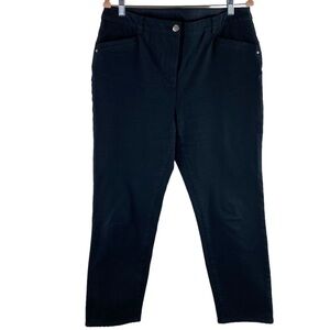 Chico’s So Lifting Women’s Black Casual Straight Leg Pants Sz 12 (2) SHORT‎